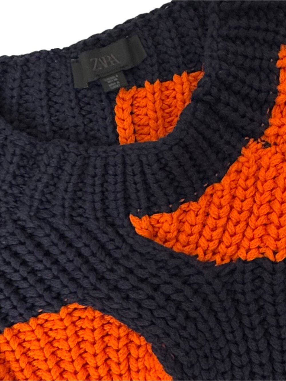 ZARA CHUNKY KNIT COLORBLOCK OVERSIZE SUMMER TO AUTUMN PREPPY CLASSIC CASUAL S - Picture 8 of 11